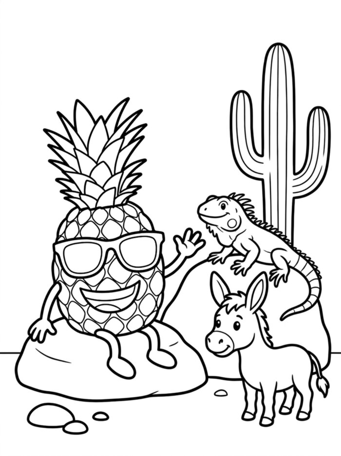 Second coloring page from Island Animal Safari