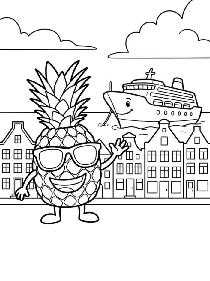 Second coloring page from Island Explorer