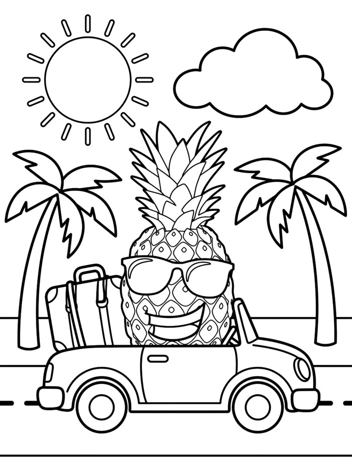 Coloring page from The Great Road Trip