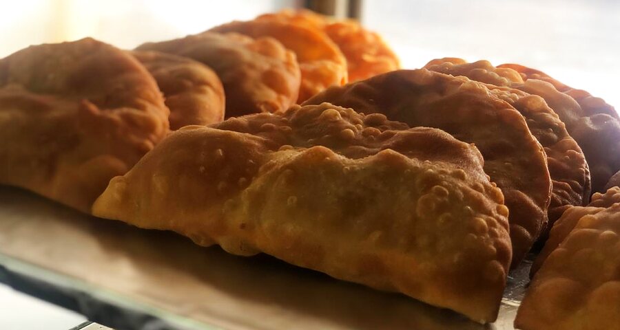 Fresh pastechi in the Pineapple Express display, fried the same morning